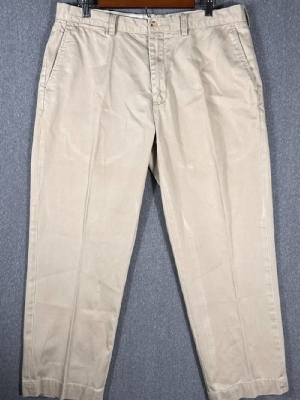 Polo Ralph Lauren Preston Pants Mens Sz 36/29 Khaki Midrise 100% Cotton RN41381